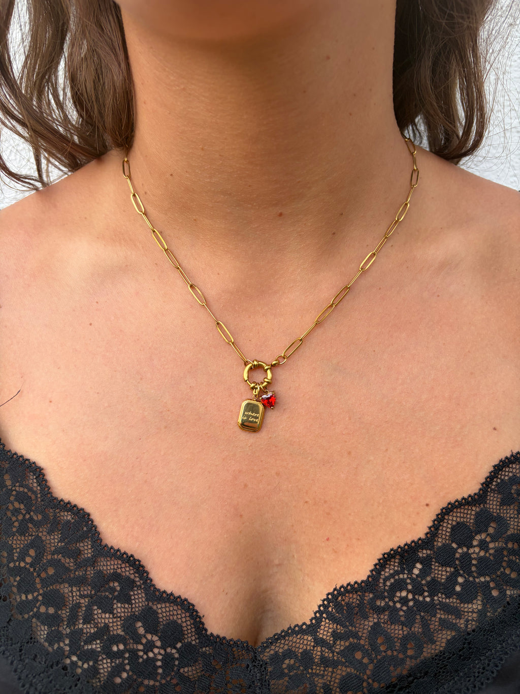 Collana WHERE IN LOVE (catena maglie allungate)